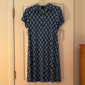 NWT MSK Blue Geometric Mini Dress